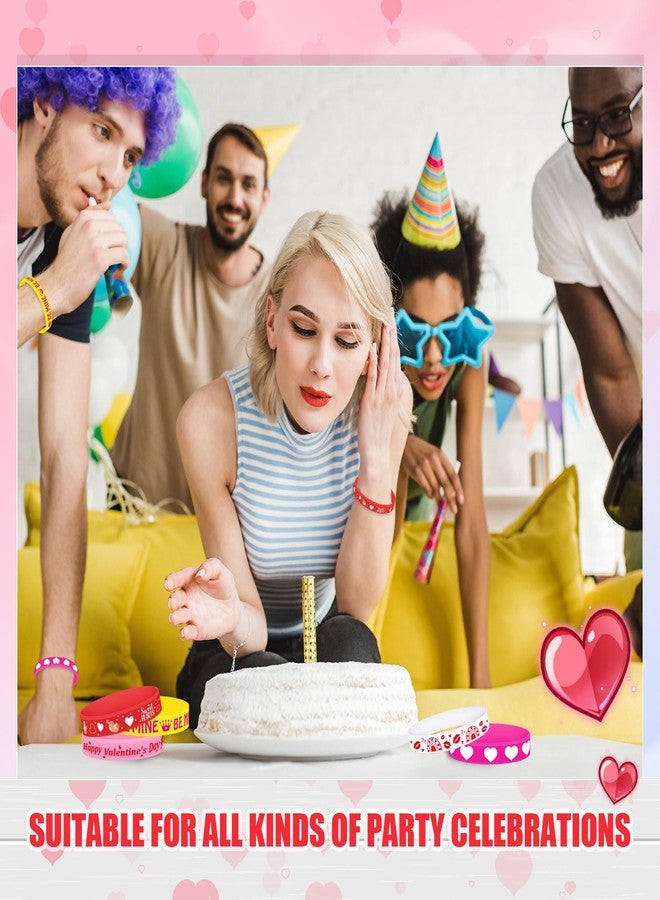 Remuuly 150 Pieces Valentine's Day Bracelets Rubber Silicone Wristband with 5 Patterns Valentines Gifts Party Favors for Goodie Bag Stuffers - Image 4